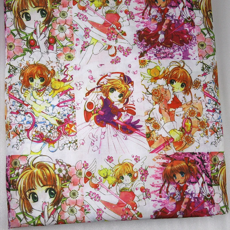 50*145 см мультяшный персонаж пэчворк принт полиэстер хлопчатобумажная ткань для