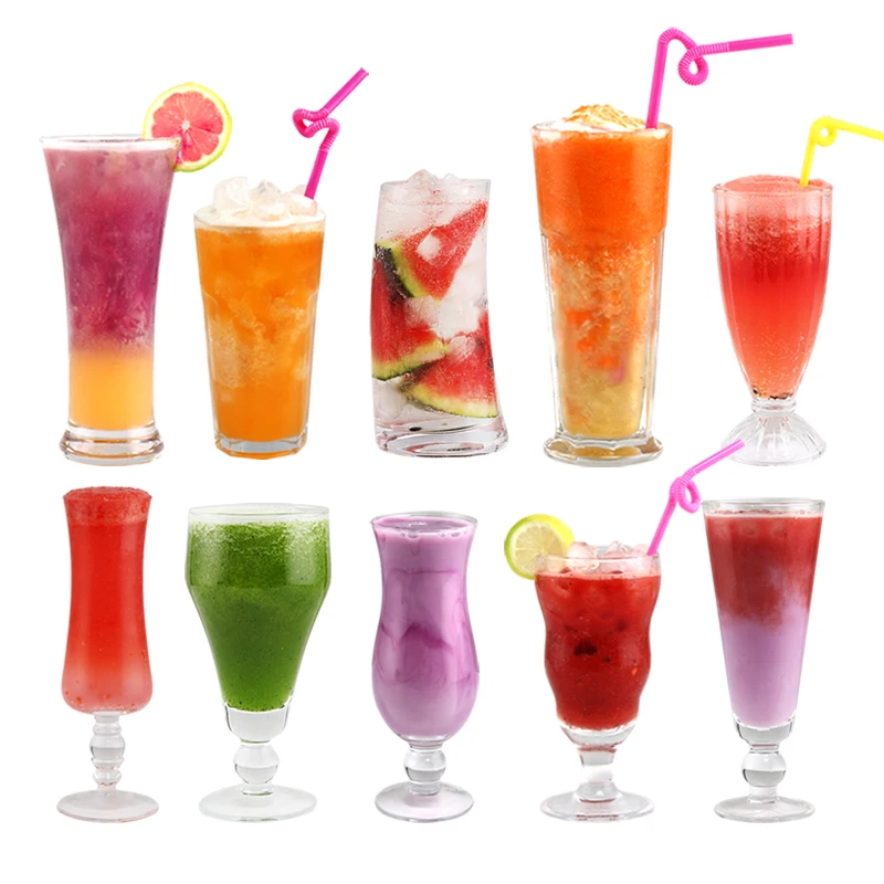 

Aixiangru Glass Juice Cup Cold Drink Cup Net Black Milk Tea Cup Household Creative Drink Cup Milk Tea Shop Milkshake Drink Cup