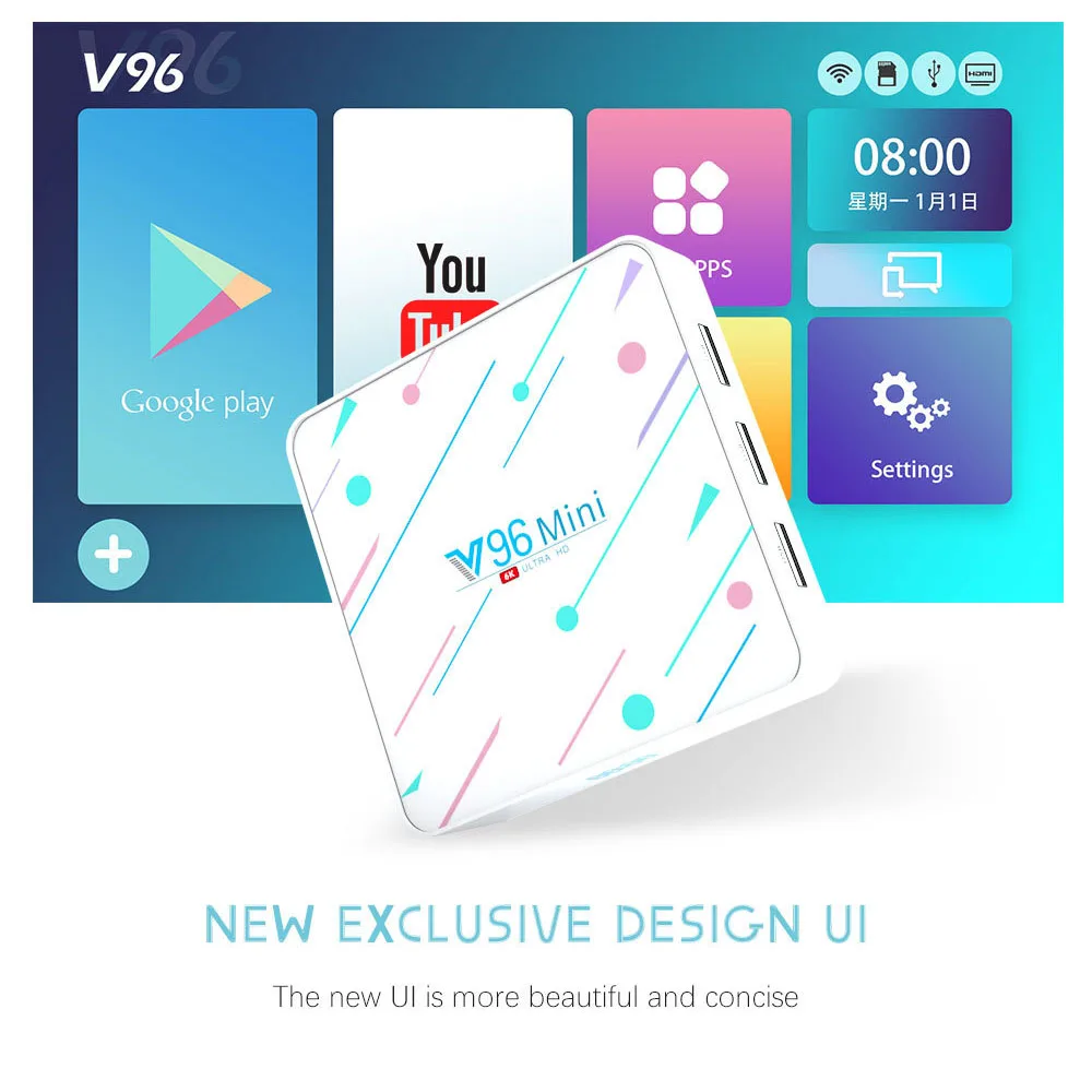4GB 128GB V96 Mini Android 9.0 TV Box Allwinner H6 Quad Core 6K H.265 Wifi Youtube Set Top 32G/ 64G Media Player | Электроника