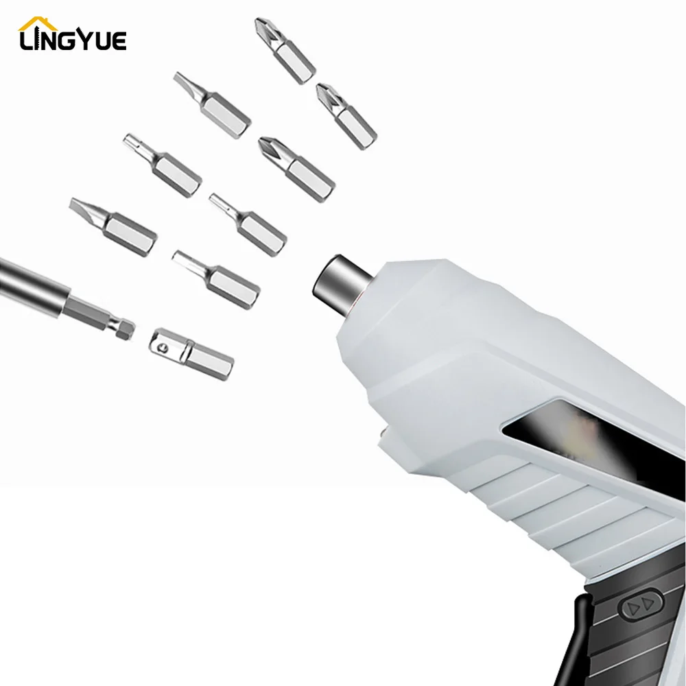 Lingyue электрическая отвертка Набор беспроводной Пистолет Форма Отвертка бытовой