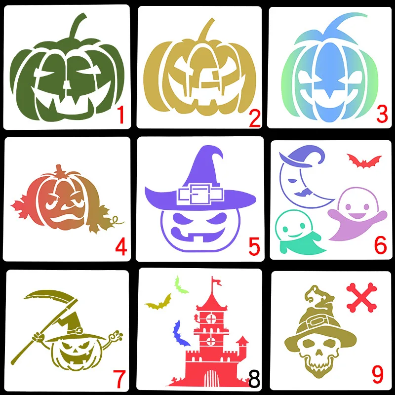 

15*15 Hallowee pvc Layering Stencils for Diy scrapbook coloring,painting stencil,home decor diy etc. Product image