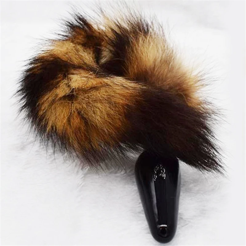 Glass Fox Tail Anal Plug In Adult Games Stainless steel Pleasure Bead Butt Stimulator Sex Products Flirt Toy For Women | Красота и