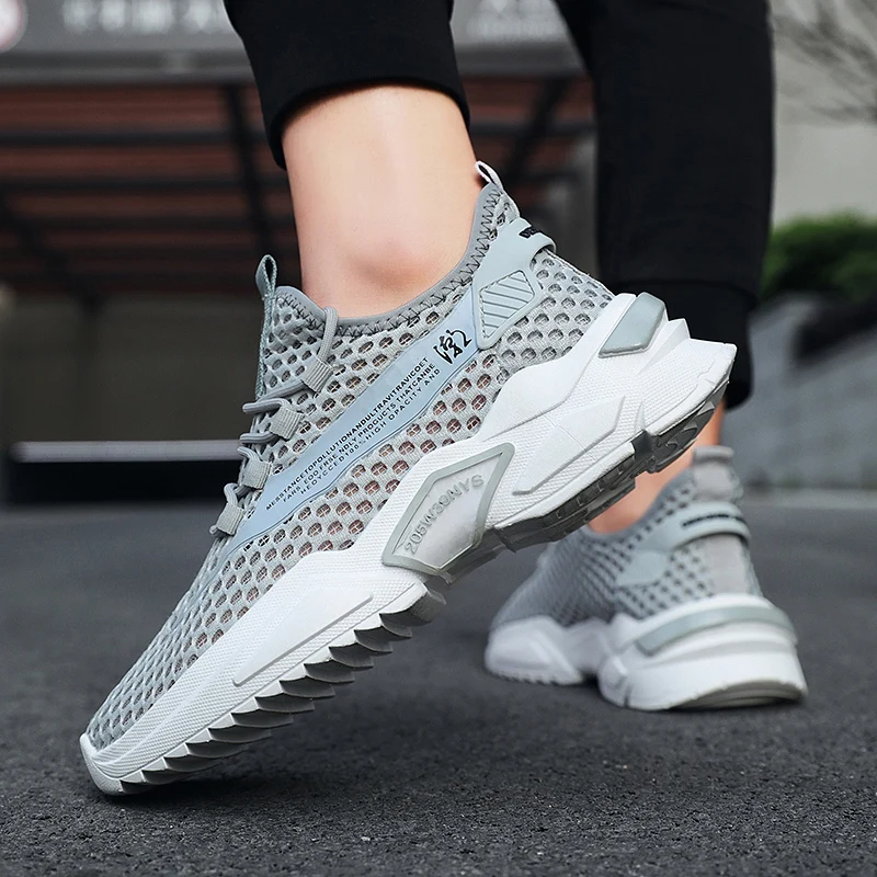 

Легкая дышащая сетчатая повседневная обувь, молодежная модная индивидуальная спортивная обувь, мужская спортивная обувь, Новинка лета 2021