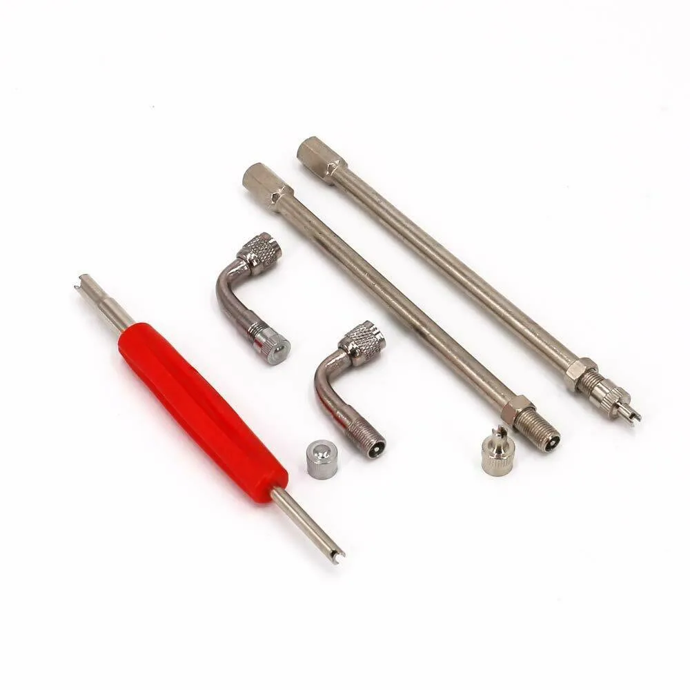 

Tire Stem Air Tyre Valve Extender Extension Adaptor For Car Truck RV Boat Motos Nickel Plated Solid Brass Air Nozzle