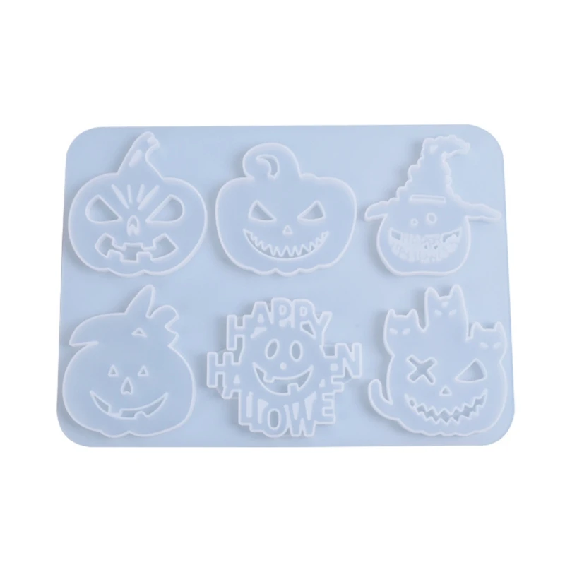 

Halloween Pumpkin Silicone Mold 6 Shapes Pumpkin Resin Casting Mold Halloween Party Decoration Supplies for DIY Crafts