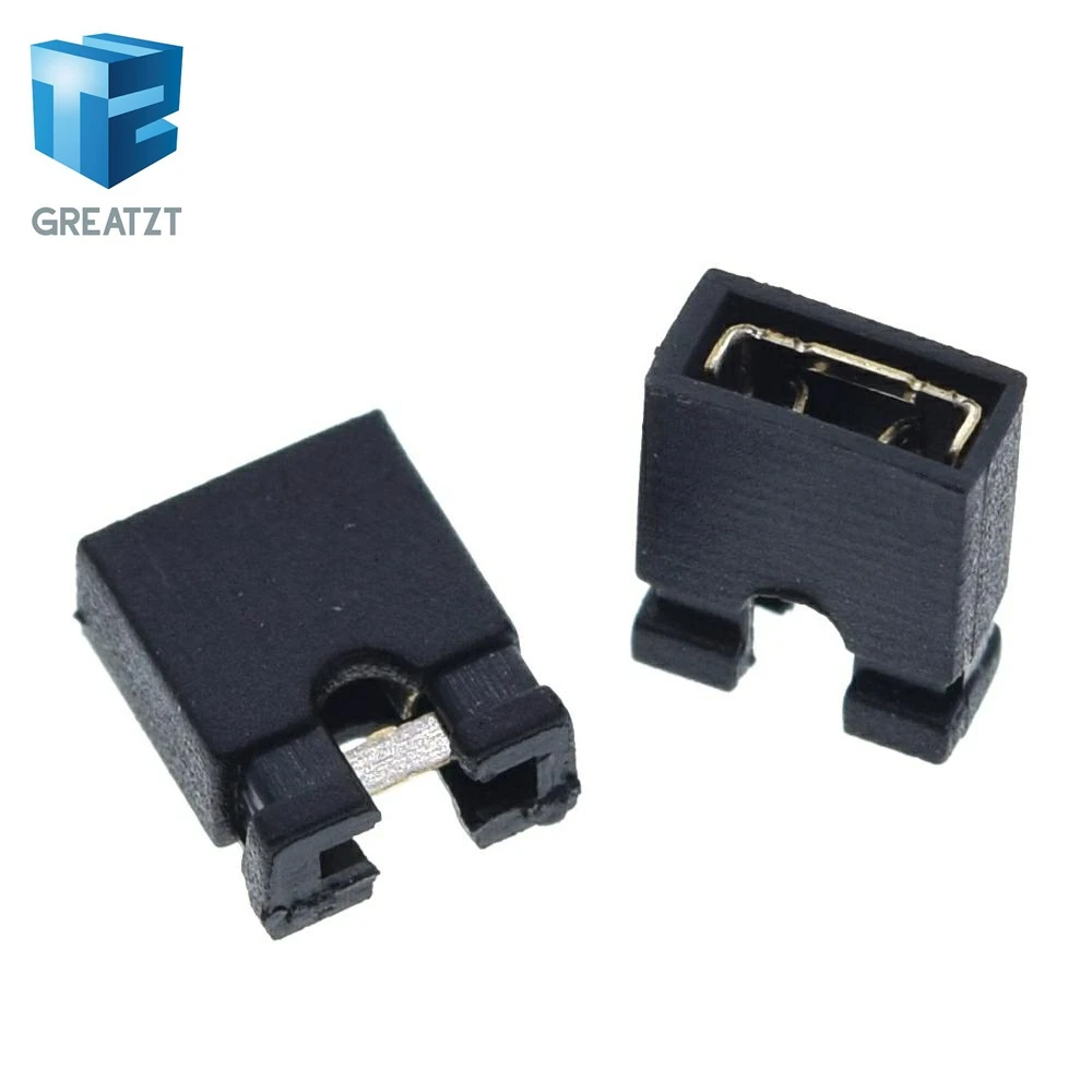 GREATZT, 100 шт., перемычки, Короткие колпачки, коннекторы и провода, 2,54 мм, шунт, черный, желтый, белый, зеленый, красный, синий