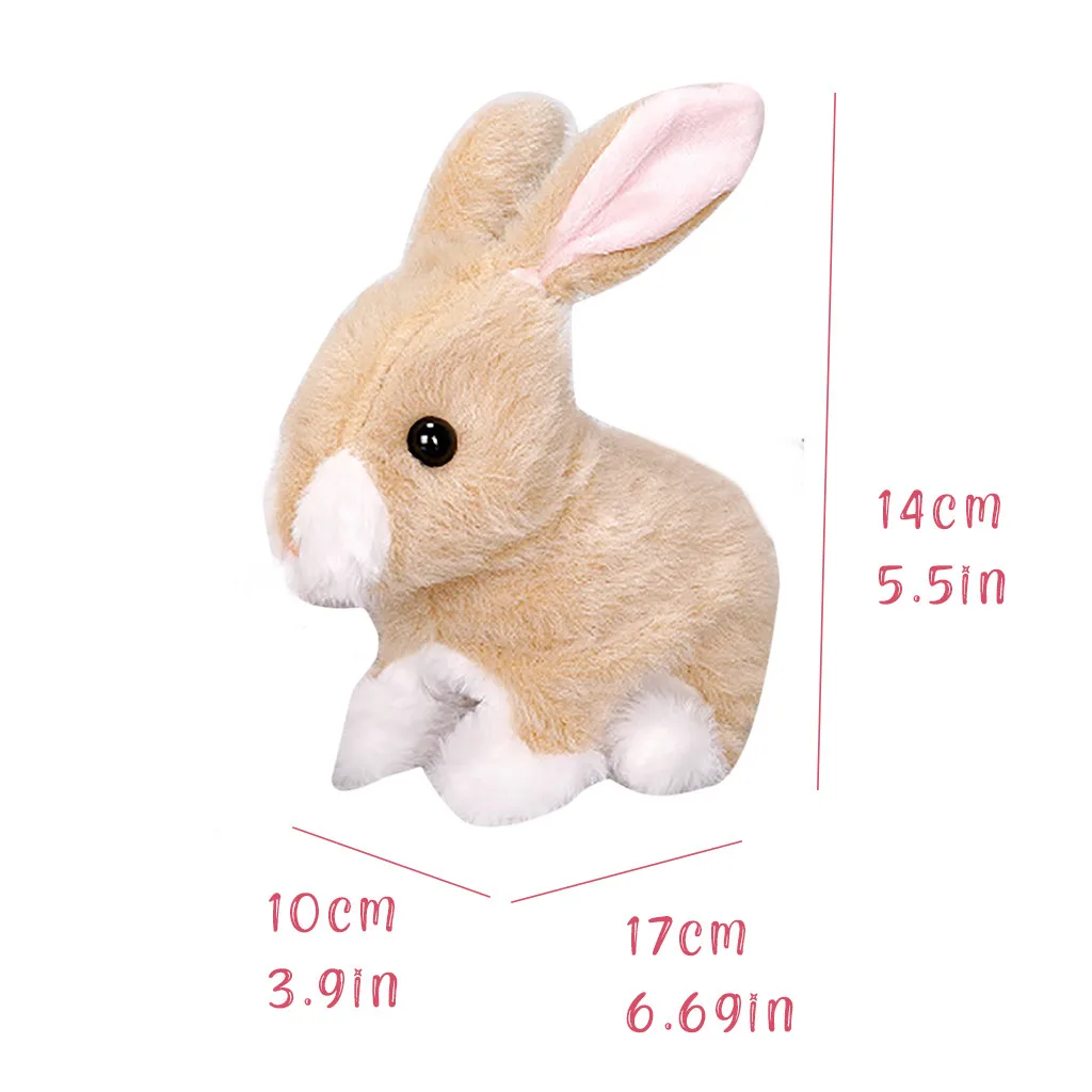 

2 Colors Can choosen Electronic Pet Electric Simulation Children's Toy Will Bark And Walk Rabbite Home Children xmas Plush Toy