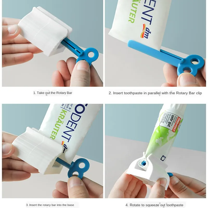 

1Pcs Home Plastic Tooth Paste Tube Squeezer Easy Toothpaste Dispenser Rolling Holder Bathroom Accessories Toothpaste Squeezers