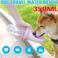 350ml portable pet dog water bottle feeder bowl dog drinking outdoor travel accessories stuff for small dog