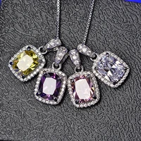 2020 pink blue aaa zircon pendants necklaces for women luxury crystal necklaces ladies jewelry christmas girlfriend gift