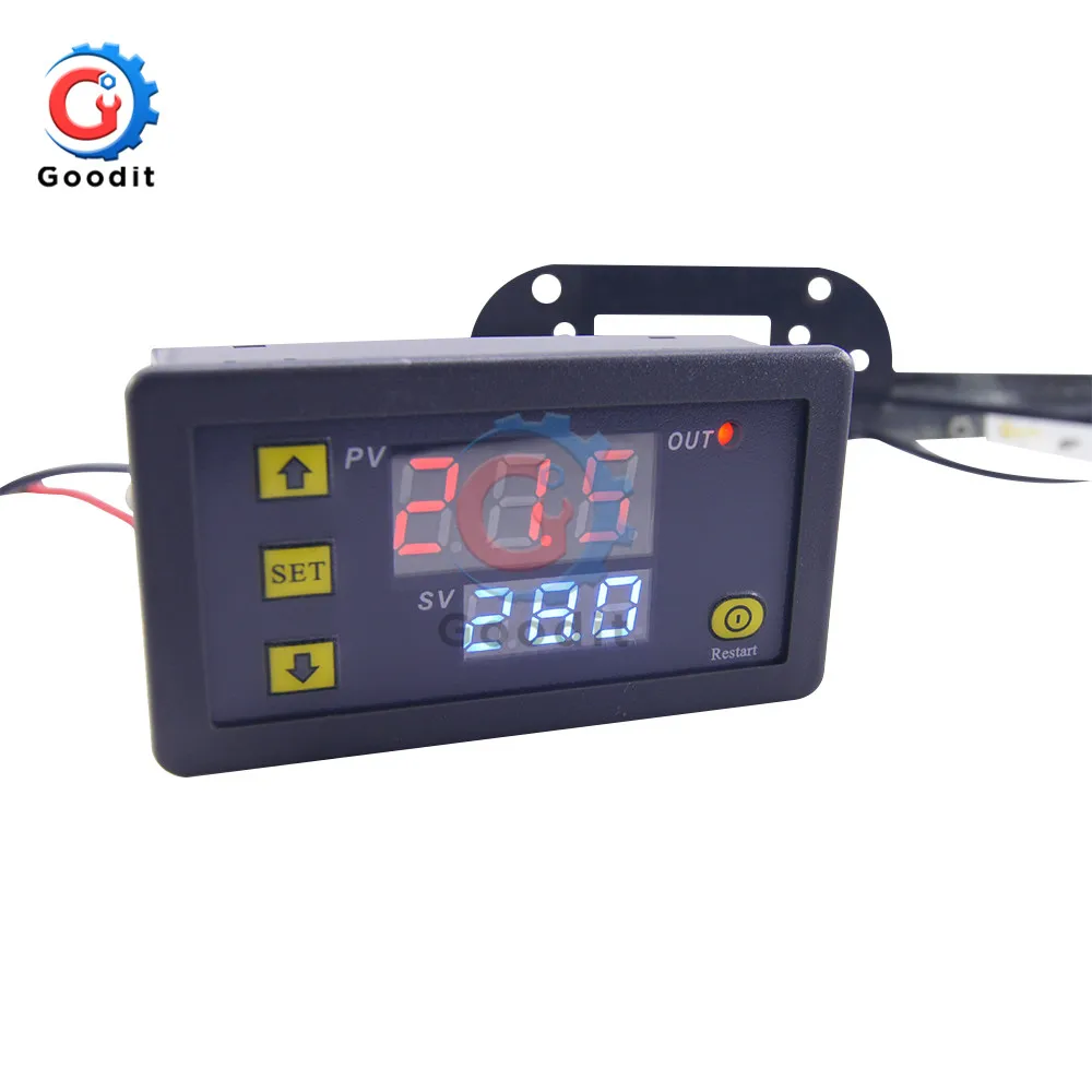 W3230 DC 12V AC 110 V-220 V 20A светодиодный цифровой контроль температуры Лер Термостат Термометр регулятор нагрева охлаждения контроль метр