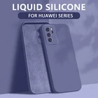 Жидкий силиконовый чехол для Huawei P30 P40 P20 P50 Pro Mate 40 Pro Nova 5T 7i 6SE Honor 20 Pro Y9 PRIME 2019, мягкая задняя крышка для телефона
