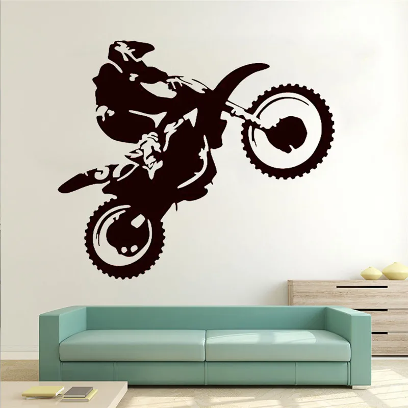 Моторный водительский мотоцикл гоночная Наклейка на стену виниловая Фреска