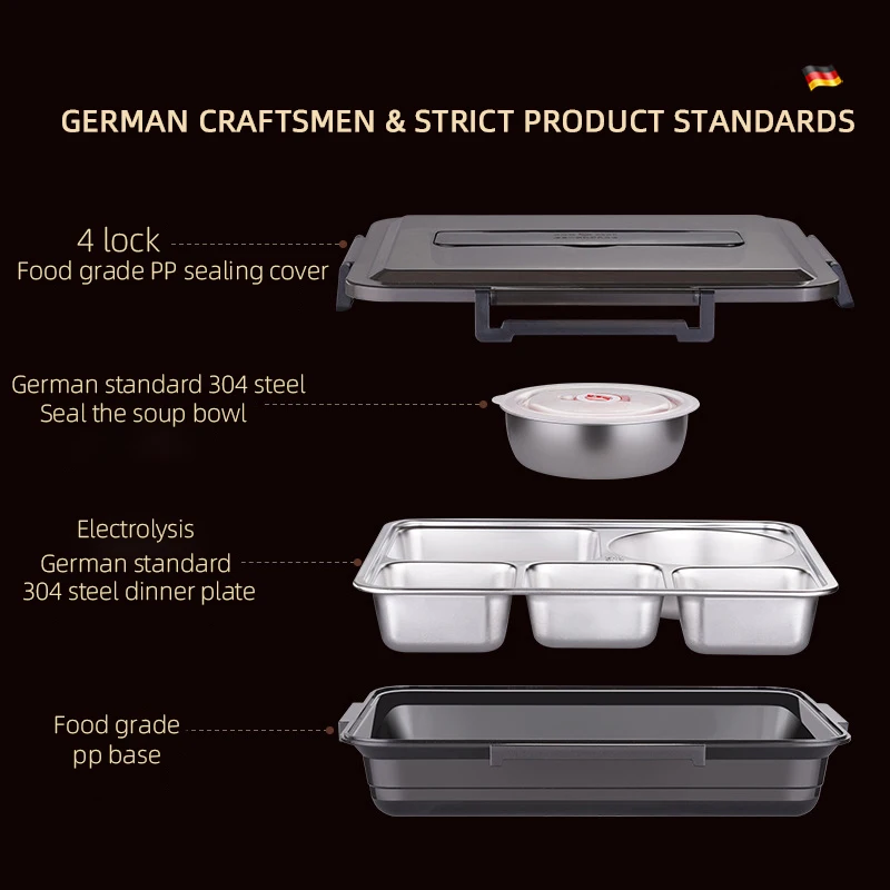 Ланч бокс из нержавеющей стали 304 в японском стиле контейнер для еды кухни