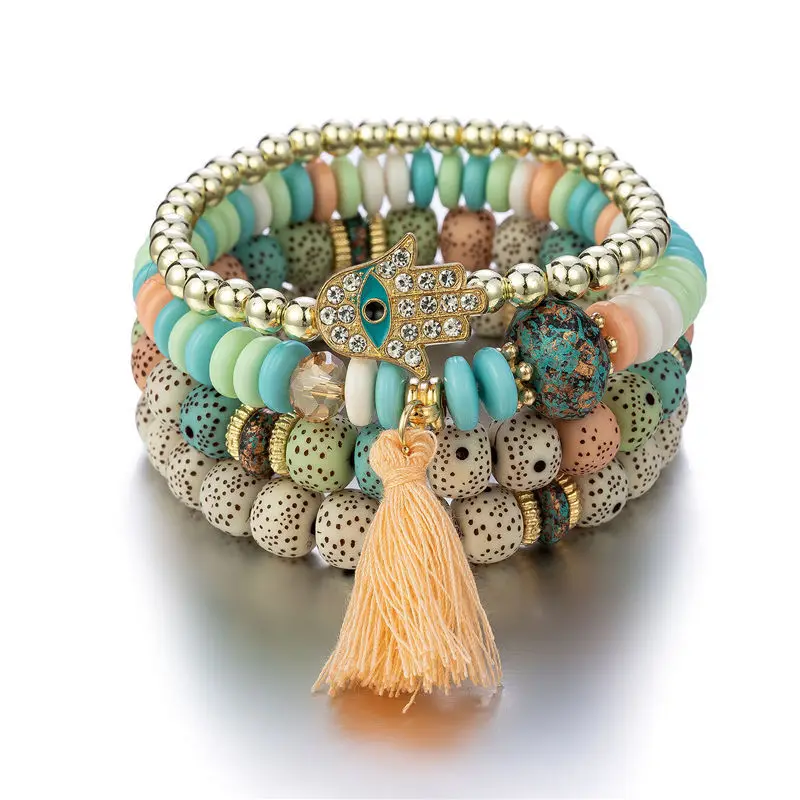 

New Bohemian Bracelet Creative Women's Jewelry Tassel Multilayer Beaded Bracelet Fashion Jewelry