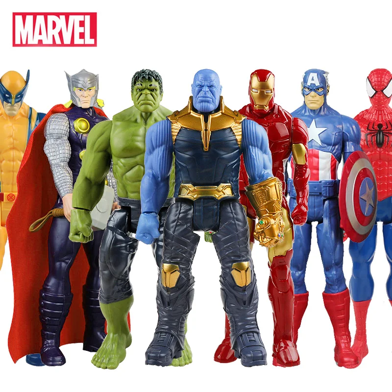30 см Marvel Avengers эндшпиль Железный человек танос паук Халк Капитан Америка Тор
