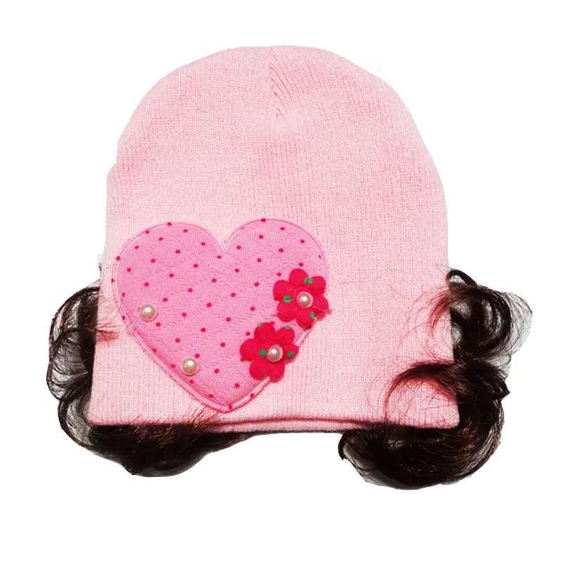 ARLONEET Fashion Cute Love Heart Toddlers Infant Baby Girl Headband Hair Band Headwear Wig Hat Kids Cap Floral Warm Knitted | Детская