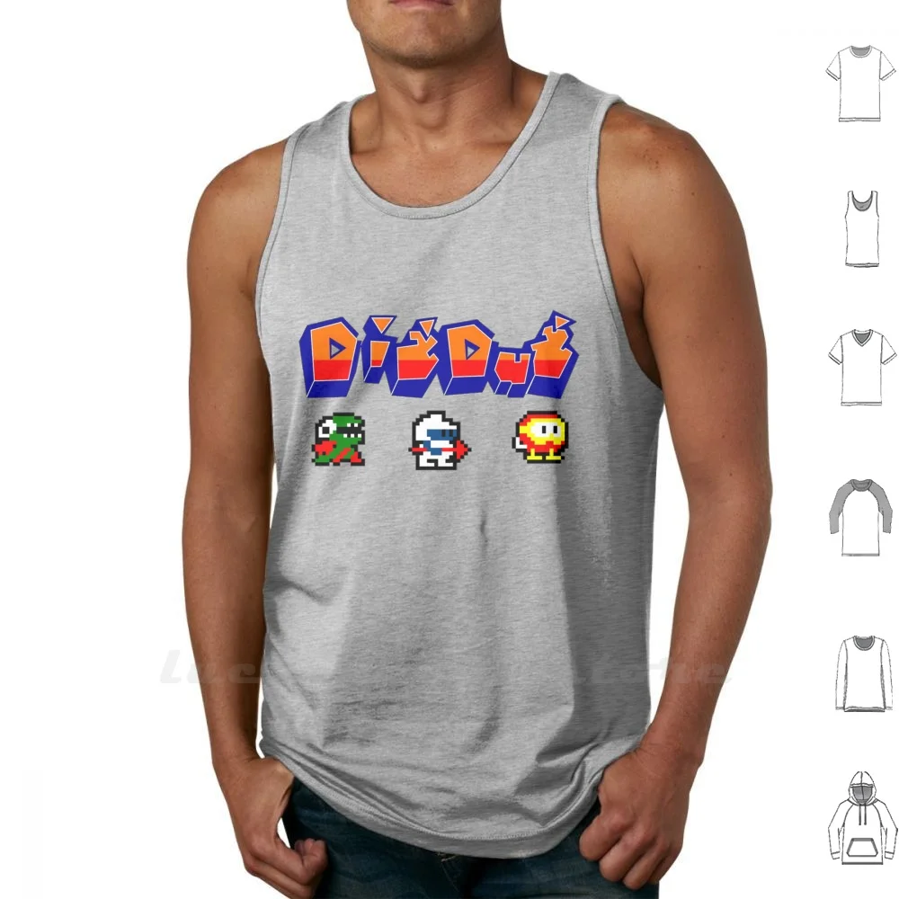 Dig Dug Tank Tops DIY Print Dig Dug Dig Dug Game Poopa Video Games Retro Games 80s Games Arcade Arcade Games