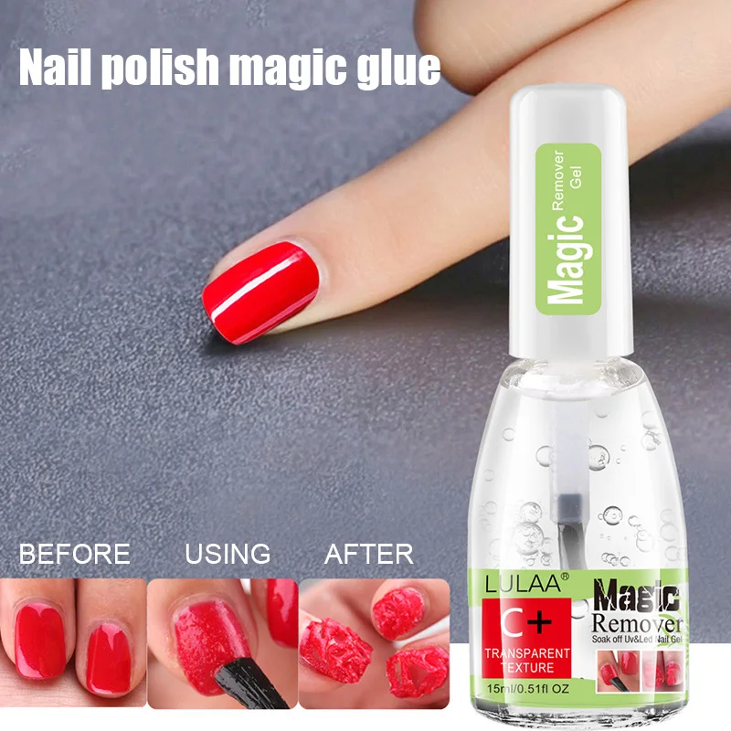 

Magic Nail Polish Remover 15ml UV Gel Soak Off Remover Gel Manicure Fast Nail Cleaner NE