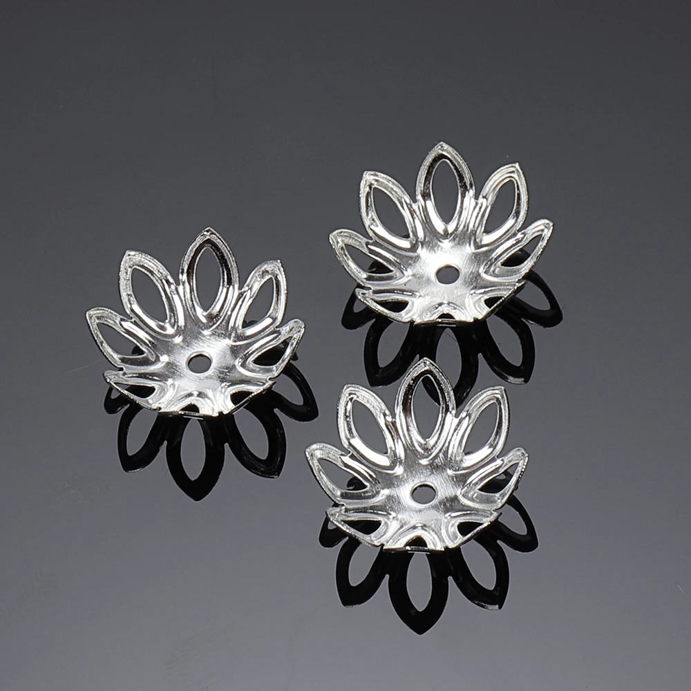 100 шт Цветочная филигранная лепестковая прокладка бусин колпачки 13 мм