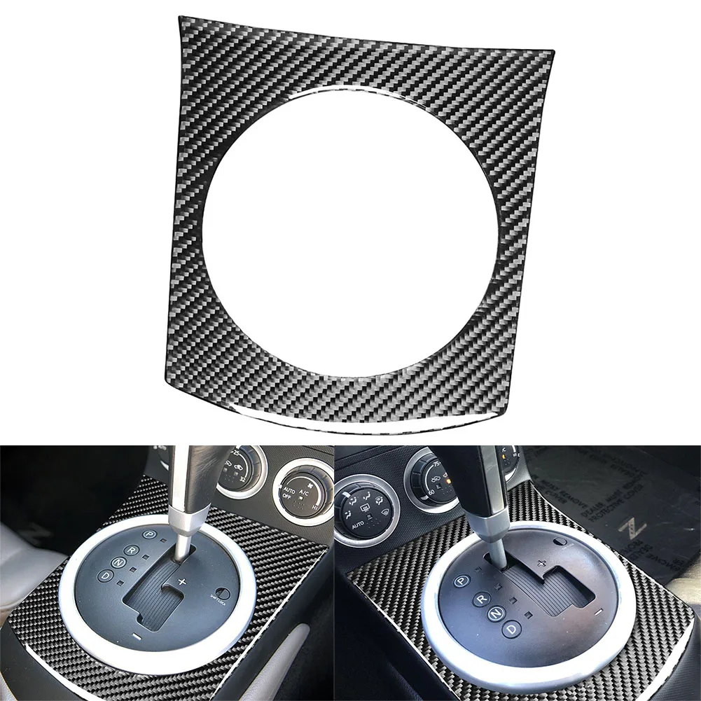 

Carbon Fiber ABS Interior Gear Shift Panel Outside Car Sticker For Nissan 350Z 2003 2004 2005 2006 2007 2008 2009 Black