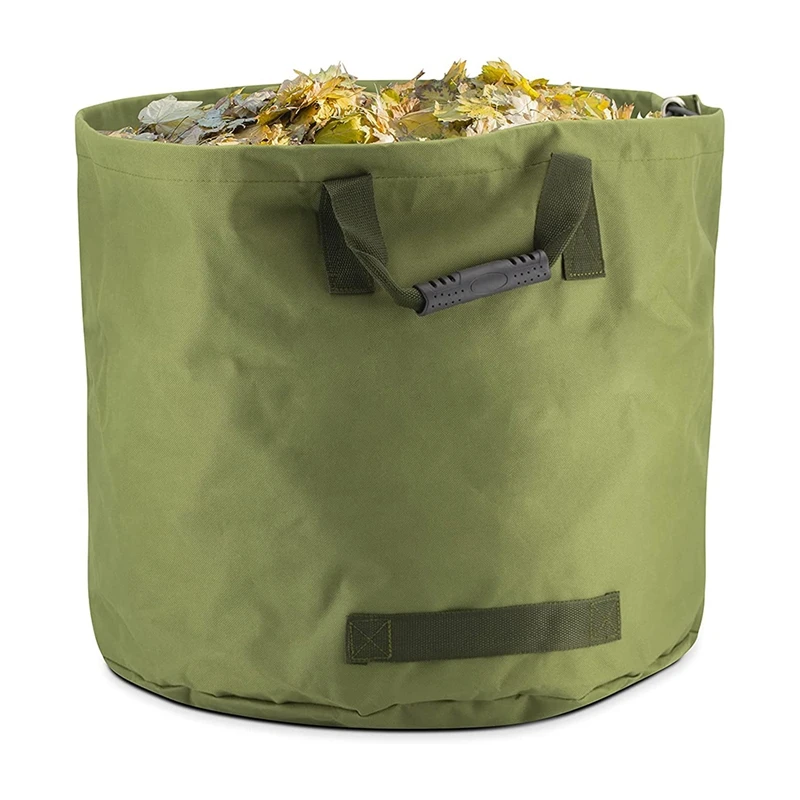 

Foldable Courtyard Lawn Garden Bag with Wear-Resistant Bottom and Handles Courtyard Garbage Container Tote Bag Leaf Box