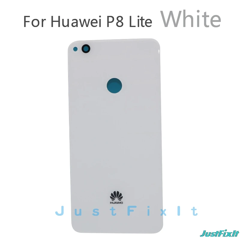 Белый Замена для huawei P8 Lite Задняя крышка батареи задняя дверь для huawei P9Lite Задняя стеклянная крышка Корпус чехол панель - Цвет: Белый