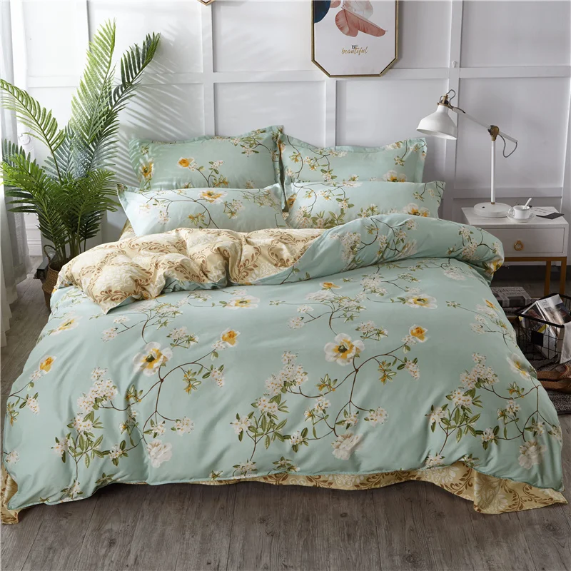 

CHICIEVE Vivid Colours Bedding Set Home Textiles Plaid Duvet Cover Bed Sheet Pillowcase Comforter 4PCS Enjoy Sleeping Comforter