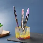1 шт., Прозрачная силиконовая форма для сушеных цветов, канцелярская ручка, форма для рукоделия, кристальная эпоксидная ручка, шариковая ручка, силиконовая зеркальная форма