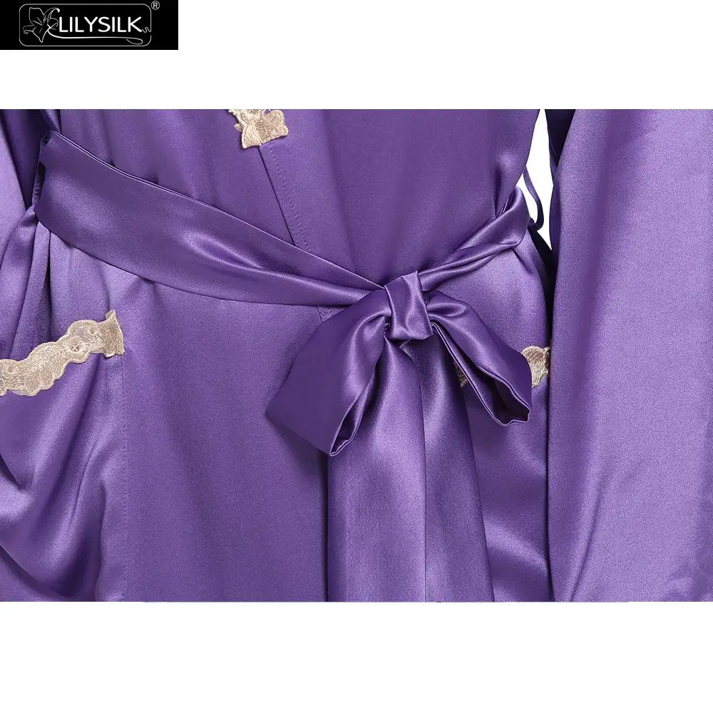Lilysilk халат женский кимоно пеньюар домашняя одежда дляженщин пижамы тяжелый шелк