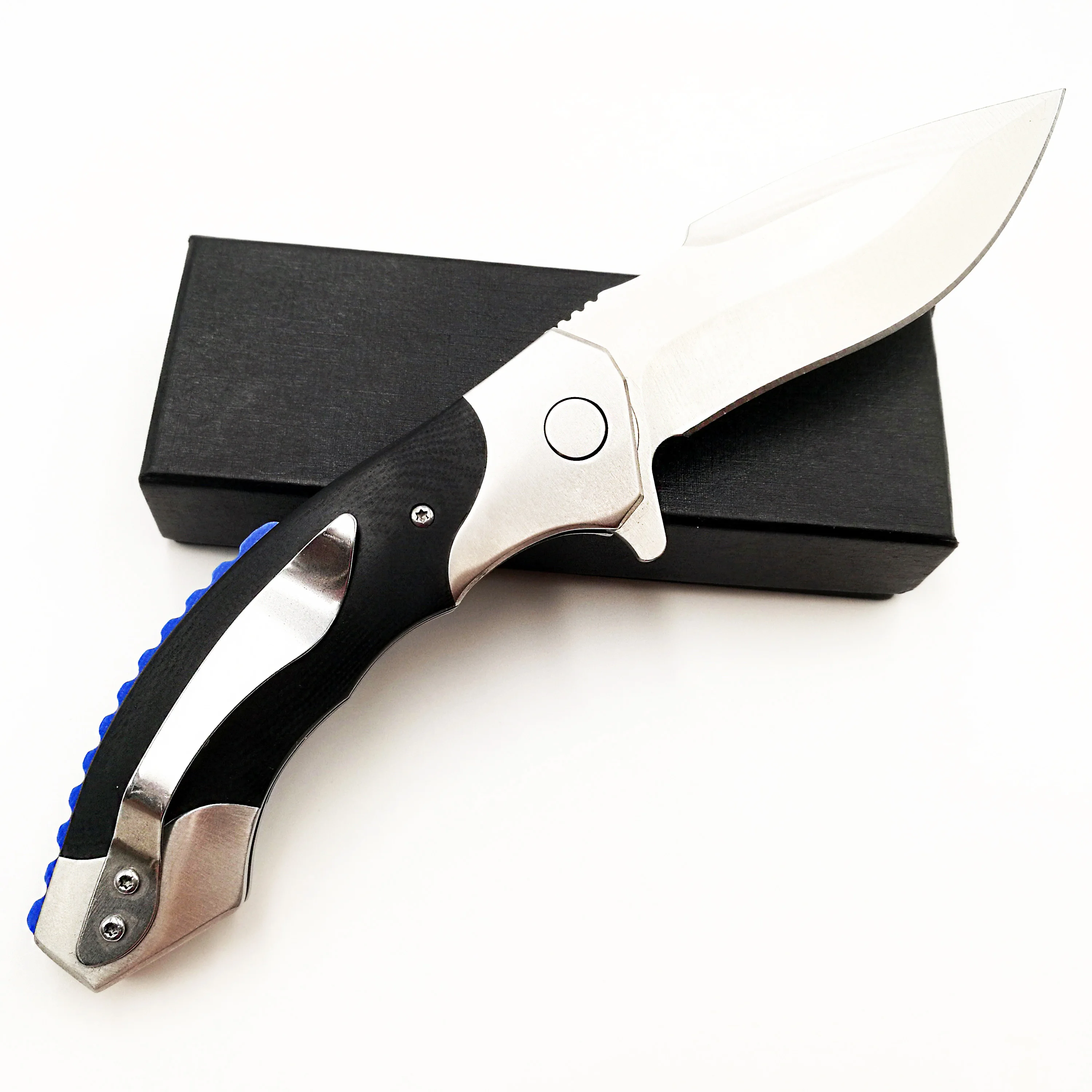 Тактический складной нож JSSQ карманный Клинок с лезвием из стали 9Cr18Mov рукояткой G10