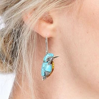2022 wholesale european and american vintage bird nature style bird earrings for women girl