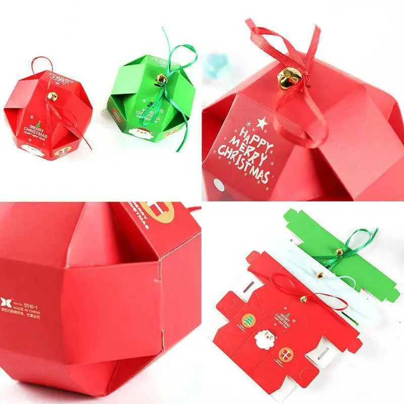 10 шт. Рождественский подарок сладкая переноска коробка для конфет упаковка