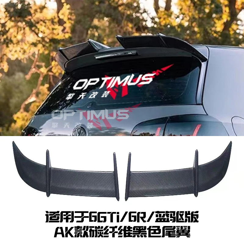 

Gloss Black AK Style Carbon Fiber Style Rear Roof Spoiler For Volkswagen Golf 6 GTI R 2013-2020