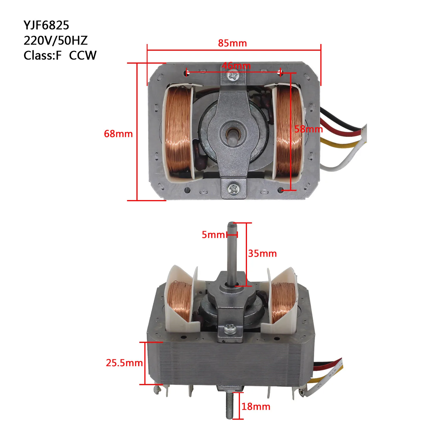 50HZ F CCW Hood pole motor range hood fan replacement oven air frye 220v YJF6825 | Обустройство дома
