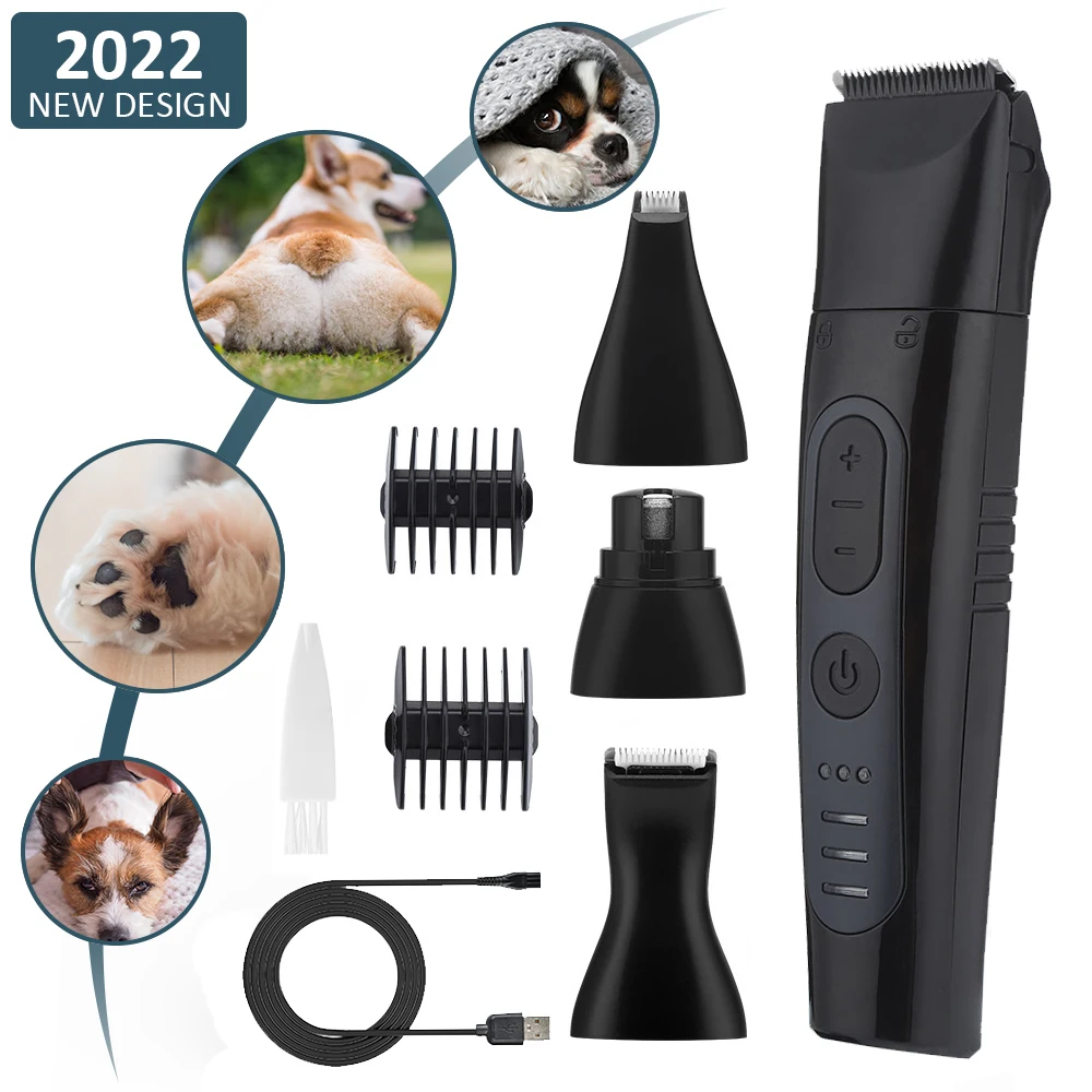 4 in 1 Pet Hair Clipper Grooming Machine Clippers For Trimming Around Paws Ears Prefessional Haircut Nail Grinder Dogs | Дом и сад