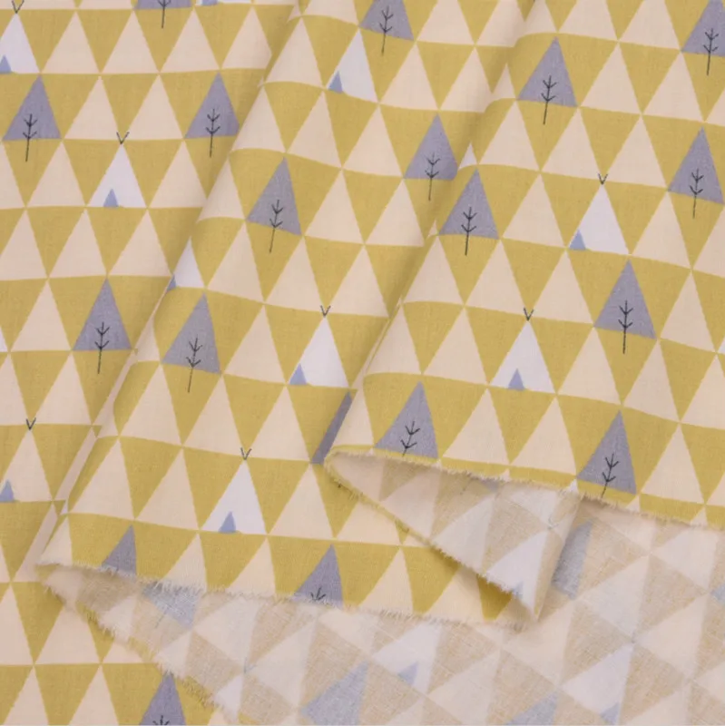 Хлопковая ткань в стиле пэчворк желтого цвета товары для рукоделия шитье