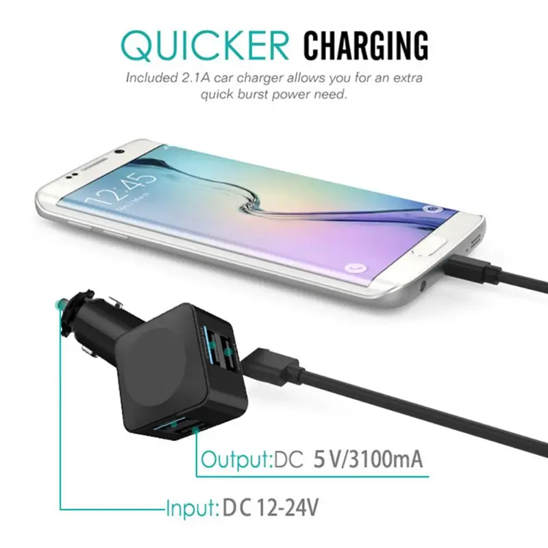 Умный зарядный адаптер для автомобилей с двумя USB-портами, беспроводная зарядка для телефона, универсальная навигационная подставка держатель.