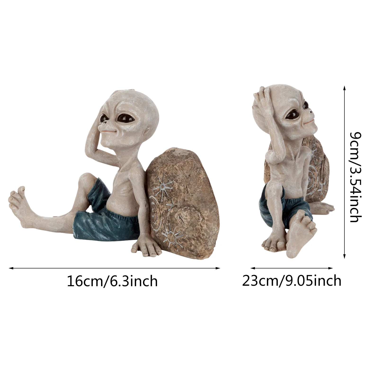 

Dropshipping Surfer Dude Alien Statue Resin Handicraft Garden Ornaments Unique Home Desktop Crafts Figurines Decoration Gift