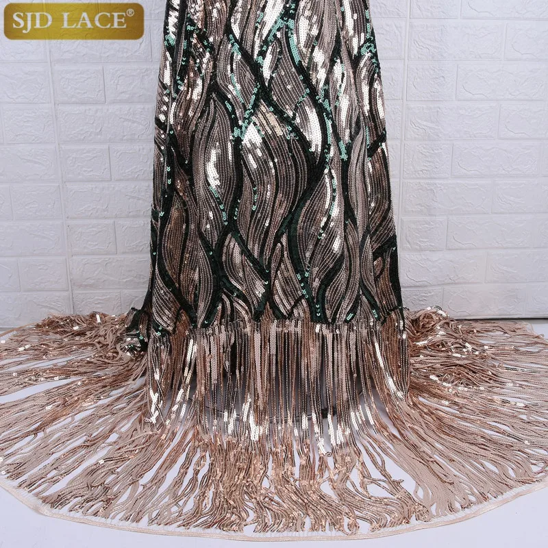 

Модное женское кружевное платье, ткань с блестками и вышивкой, сетчатая кружевная африканская французская Тюлевая кружевная ткань для вече...