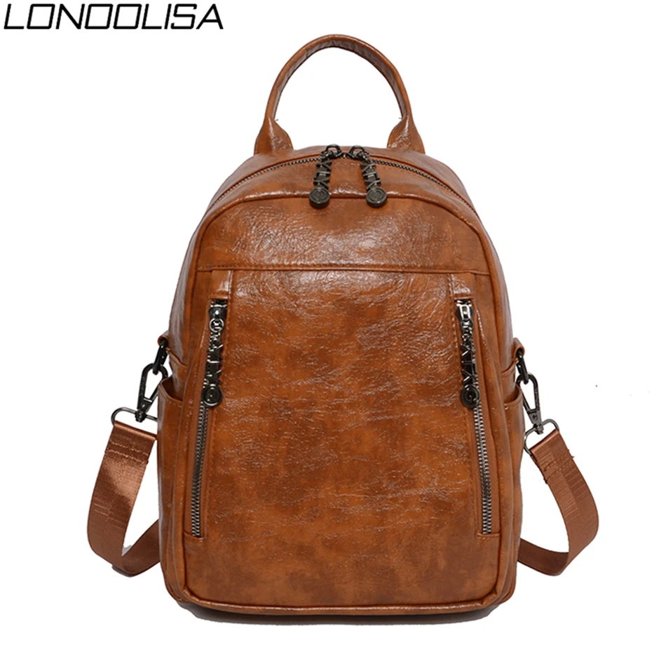 Женский рюкзак в стиле ретро из мягкой искусственной кожи школьные сумки для