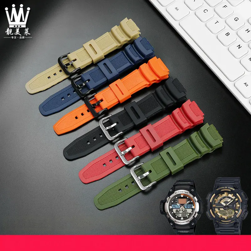 

Silicone watchband for CASIO belt sgw-300h / 400/ mrw200 / aeq-110 / A168 resin silicone watch belt accessories 18mm watch strap