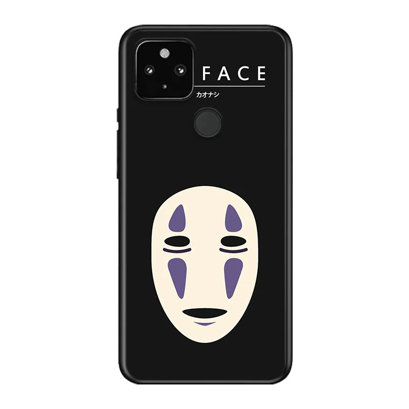 

Spirited Away No Face Man Soft TPU Silicone Black Cover For Google Pixel 5 4A 5G 4 XL Phone Case