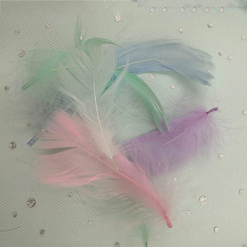 Natural Feathers 100 Pcs/Lot 4-7cm 1-2 Inch Small Floating Goose Feather Colourful Plume For Decoration Plumes Craft | Дом и сад