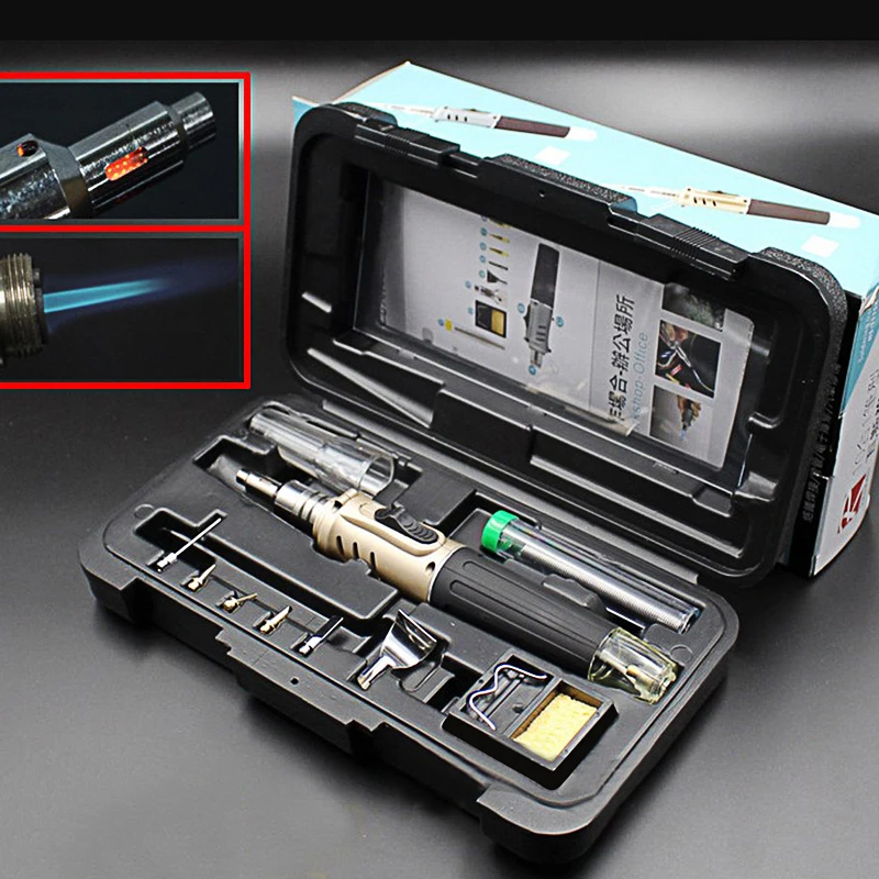 Портативный комплект газового паяльника с электронным зажиганием сварофонарь