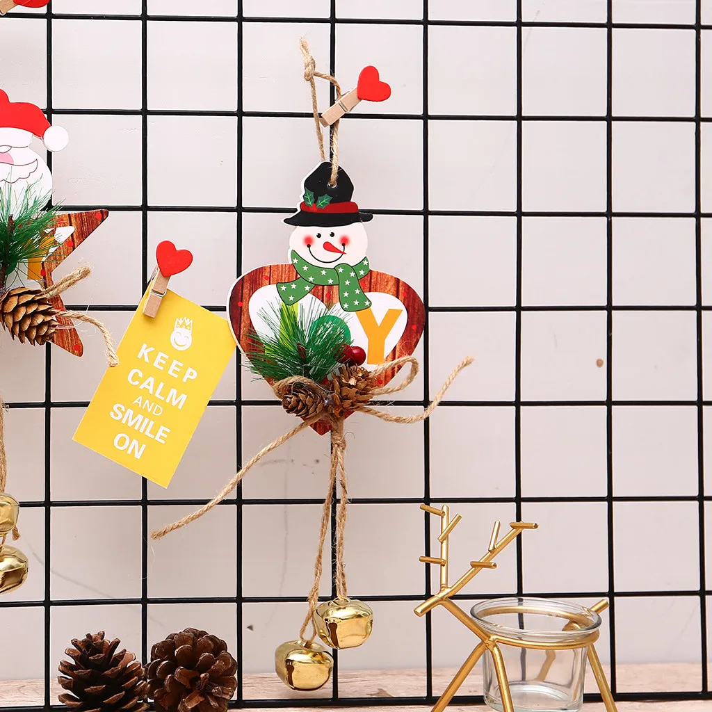 1 шт. рождественские украшения деревянные для рождественской елки подвесной