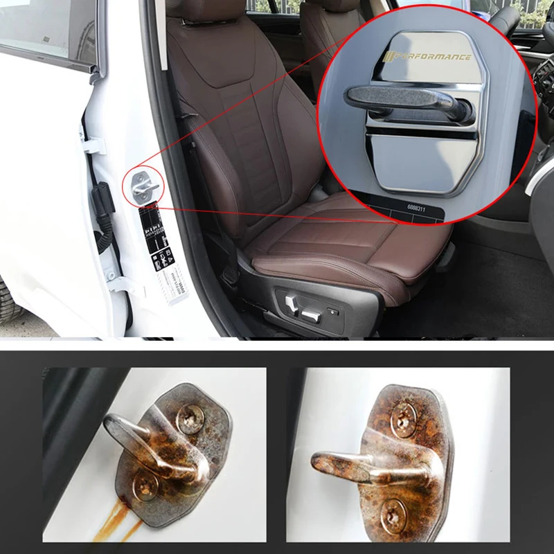 4 шт. автомобильные аксессуары из нержавеющей стали для интерьера bmw X1 X3 X4 X5 X6 f10 f11