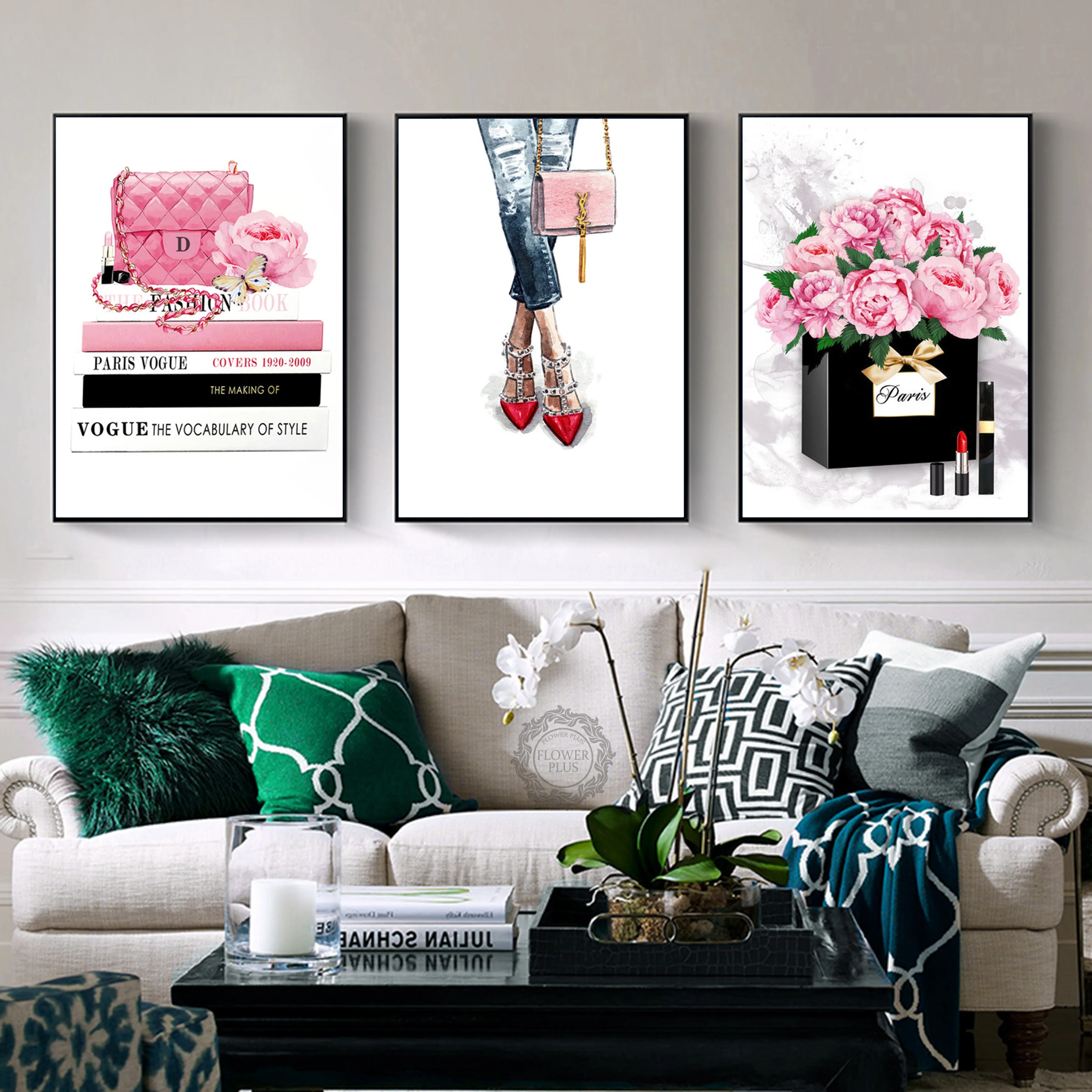 Картины на холсте модное настенное искусство для девушек домашний декор