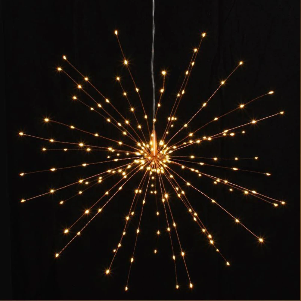 DIY 200 светодиодов Сказочный светильник на батарейках праздничный Starburst с