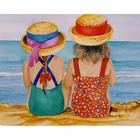 Набор для рисования по номерам на холсте две девочки